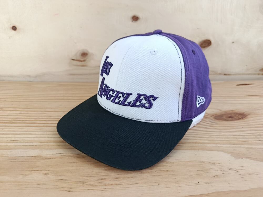 New Era 9FIFTY Los Angeles Lakers NBA Snapback Hat Cap Purple White Black - EC